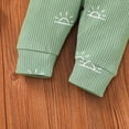 thumbnail image 6 of Newborn Infant Baby Boy Clothes Long Sleeve Romper Pants Headband Hat Outfits Set ( Newborn, Green), 6 of 6