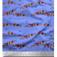 thumbnail image 1 of Soimoi Crepe Silk Fabric Colorful Bird Decor Fabric Printed Yard 42 Inch Wide, 1 of 3