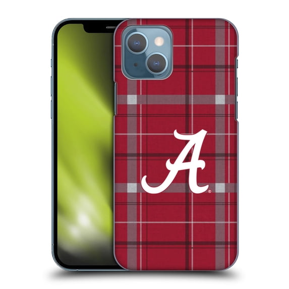 Head Case Designs Officially Licensed University Of Alabama UA The University Of Alabama Art Tartan Hard Back Case Compatible with Apple iPhone 13