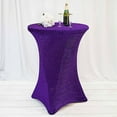 thumbnail image 2 of BalsaCircle Cocktail Spandex Fitted Stretchable Elastic Tablecloth Purple, 2 of 9