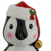 National Tree Company Christmas Decoration, Black, White, Penguin Holding Lantern, Red Hat, 2 Yellow LED Lights, Battery Powered, Indoor or Outdoor Use, 23 Inch