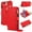 Red, variant on Crossbody Wallet Case for iPhone 8 Plus / iPhone 7 Plus RFID Blocking Card Slots, PU Leather Magnetic Snap Wristband Strap Zipper Pocket Phone Case with Stand Secure Ring Buckle, Red