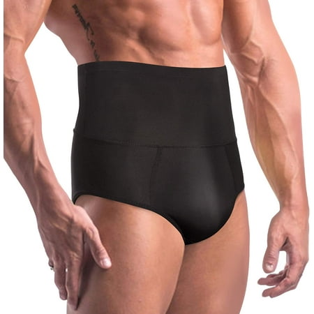 

Eleady Men Tummy Shaper Briefs High Waist Body Slimmer Underwear Firm Control Belly Girdle Abdomen Compression Panties(Black 3X-Large)