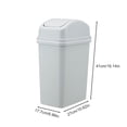thumbnail image 6 of Trash Cans with Lids, 10L Trash Bin, Swing Lid Trash Can, Thickened Kitchen Waste Basket, Leak-Proof Bathroom Garbage Bin, Bedroom Trash Can, Counter Trash Can, for Counter, 6 of 20