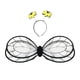 thumbnail image 2 of Diadema con alas de animal para mujer, accesorio ligero para cosplay y baile escénico. Negro, 2 of 9