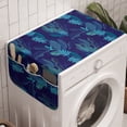 thumbnail image 1 of Tropical Washing Machine Organizer, Exotic Endemic Flower with Leaves and Bloom Petals in Blue Shades, Anti-slip Fabric Top Cover for Washer and Dryer, Blue Pale Blue and Pink, by Ambesonne, 1 of 1