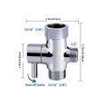 thumbnail image 2 of Inicio Rociador de bidé de metal inoxidable Limpiador de control de presión de agua Lavadora de mano para bidé, pliegue principal de 7/8 AweSitey HA5362-01B, 2 of 6