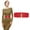 Red, variant on IDALL Western Belts Wide Belts Women's Fashion Vintage Wide Waist Belt Elastic Stretch Belts With Interlock Buckle Elastic Belts for Women Belts for Women Beige One Size