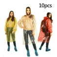 thumbnail image 1 of 10 Pcs Imperméable Poncho de Pluie Adulte Jetable pour Randonnée Voyage Camping avec Capuche, 1 of 5