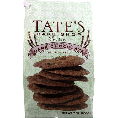 12 Pack : Tate's Bake Shop All Natural Whole Wheat Dark Chocolate Chip Cookies