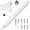 White, variant on Storm Door Closer,1 Set Screen Door Closer,Pneumatic Door Bracket, Window Closer Safety Closure with Hold Open for Storm(White)