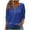 Blue, variant on Inleife Womens Shirts Three Quarter Sleeves Fashionable Women's Casual 3/4 Sleeve Round Neck Solid Color Off Shoulder Top