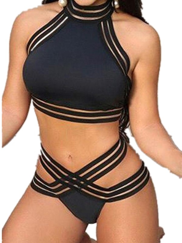 walmart striped bikini