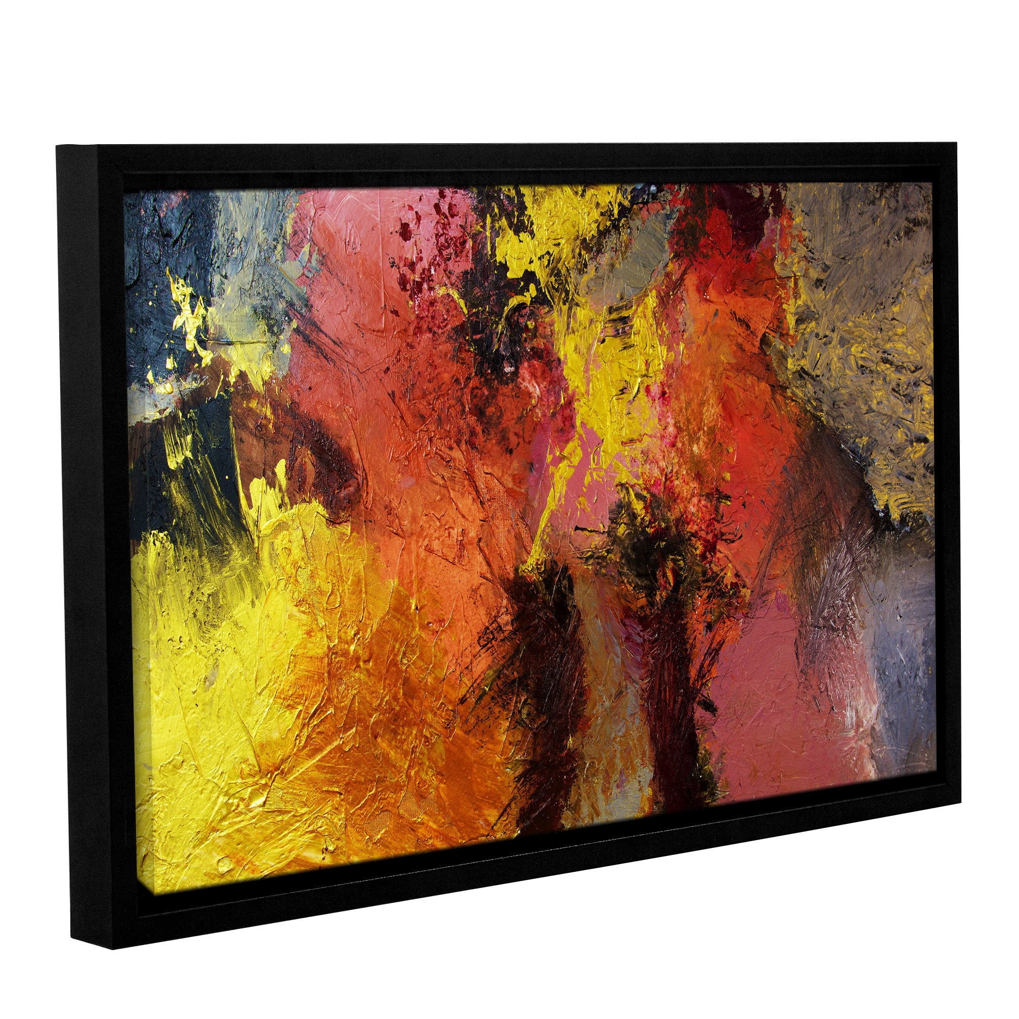 ArtWall Allan Friedlander "Fire And Brimstone" Gallery-wrapped Floater-framed Canvas