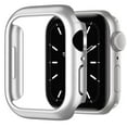thumbnail image 1 of Recoppa Compatible pour Apple Watch Case 41mm Series 7, Étui Pare-Chocs Rigide Ultra Mince Antichoc en PC, Bord Tout Autour, Étui de Protection Cadre [Sans Protecteur d'Écran] pour Accessoires iWatch, Argent, 1 of 7