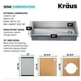 thumbnail image 7 of KRAUS Kore 45" Undermount Workstation 16 Gauge Single Bowl Stainless Steel Kitchen Sink with 10 Accessories, 7 of 7
