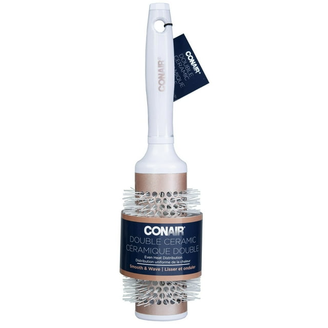 Brosse ronde chauffante en céramique double de Conair