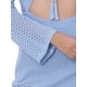 thumbnail image 5 of INSPIRAR CHIC Traje de baño para mujeres, cubre baño de ganchillo, traje de baño de verano, vestido mini de playa de malla hueca, color azul claro, 5 of 6