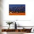 thumbnail image 3 of Elephant Stock Horses Grazing At Grand Teton Wall Art - Horizontal Canvas Wall Art - Living Room Wall Decor - Nature Canvas - Blue And Orange Decor - 30" x 20", 3 of 8