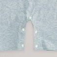 thumbnail image 5 of Hessimy Infant Boy Romper Baby Boys Solid Color Bodysuit Toddler Ruffle Jumpsuit Shirts Casual Tops Baptism Shirt,Trendy(Light Gray,6-12 Months), 5 of 8