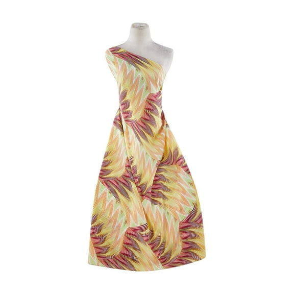 Zelouf Wavey Ombre Stripe On Cdc  , Sewing, DIY, Crafts Fabric by the Yard, 372Salmoncitron, 3 Yard