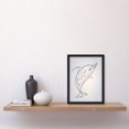 thumbnail image 2 of Dolphin Line Drawing Black and White Illustration Artwork Framed Wall Art Print A4, 2 of 4