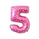 thumbnail image 1 of Inteprter 32 pulgadas número globo decorativo papel de aluminio globo cumpleaños boda fiesta vacaciones regalo decoración tipo 6 Kits de decoración para fiestas amor rosa cinco, 1 of 6
