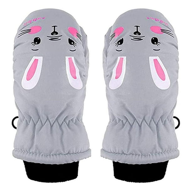 Guardurnaity Guantes de esquí artesanales exquisitos de tela, ajuste cómodo y amplia aplicación para actividades al aire libre guantes y mitones gris