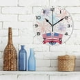 thumbnail image 6 of Dreamtimes Independence Day Wall Clock, 10 Inch Silent Non Ticking Round Clock Oil Painting Clock Easy to Read Clock for Living Room Bedroom Bathroom Home Decor, 6 of 7