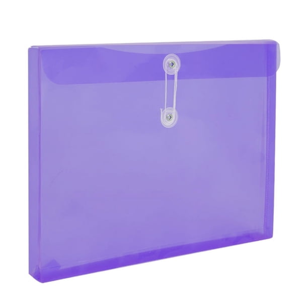 Nvzi Sobres expandibles de plástico tamaño legal con cierre de cordón, carpetas de archivos transparentes, organizador de documentos para proyectos de polietileno, paquete de 6, morado