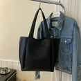 thumbnail image 1 of Becaristey Scratch-proof Handbags With Fine Stitching Wide Application Daily PU Bag Large Capacity Tote Bags black, 1 of 6