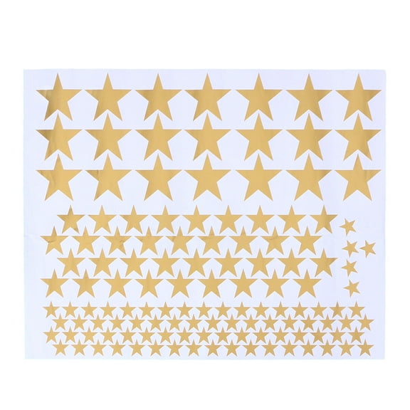 IBASETOY 130 Pcs Stars Pattern Stickers Removable PVC Decorative Wall Decor for Baby Nursery Wall Decoration Kid's Room