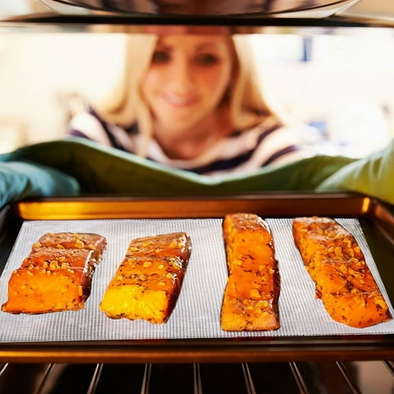 OUNONA 4pcs Reusable Silicone Dehydrator Sheets for Food Drying Non-Stick Mesh Baking Mats for Fruit and Vegetable Dehydration