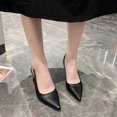 thumbnail image 5 of Ynynloco Women's Kitten Heel Slingback Low Pumps 3 Inches Stiletto Pointed Closed Toe Elegant Dressy Office Bridal Wedding Party Shoes, 5 of 9