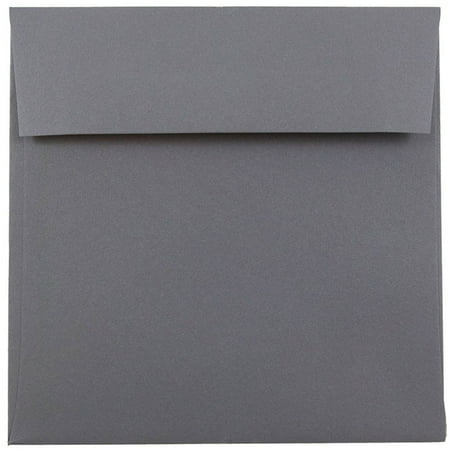 UPC: 0701936236807 | JAM 6 x 6 Square Envelopes  Dark Grey  250/Pack