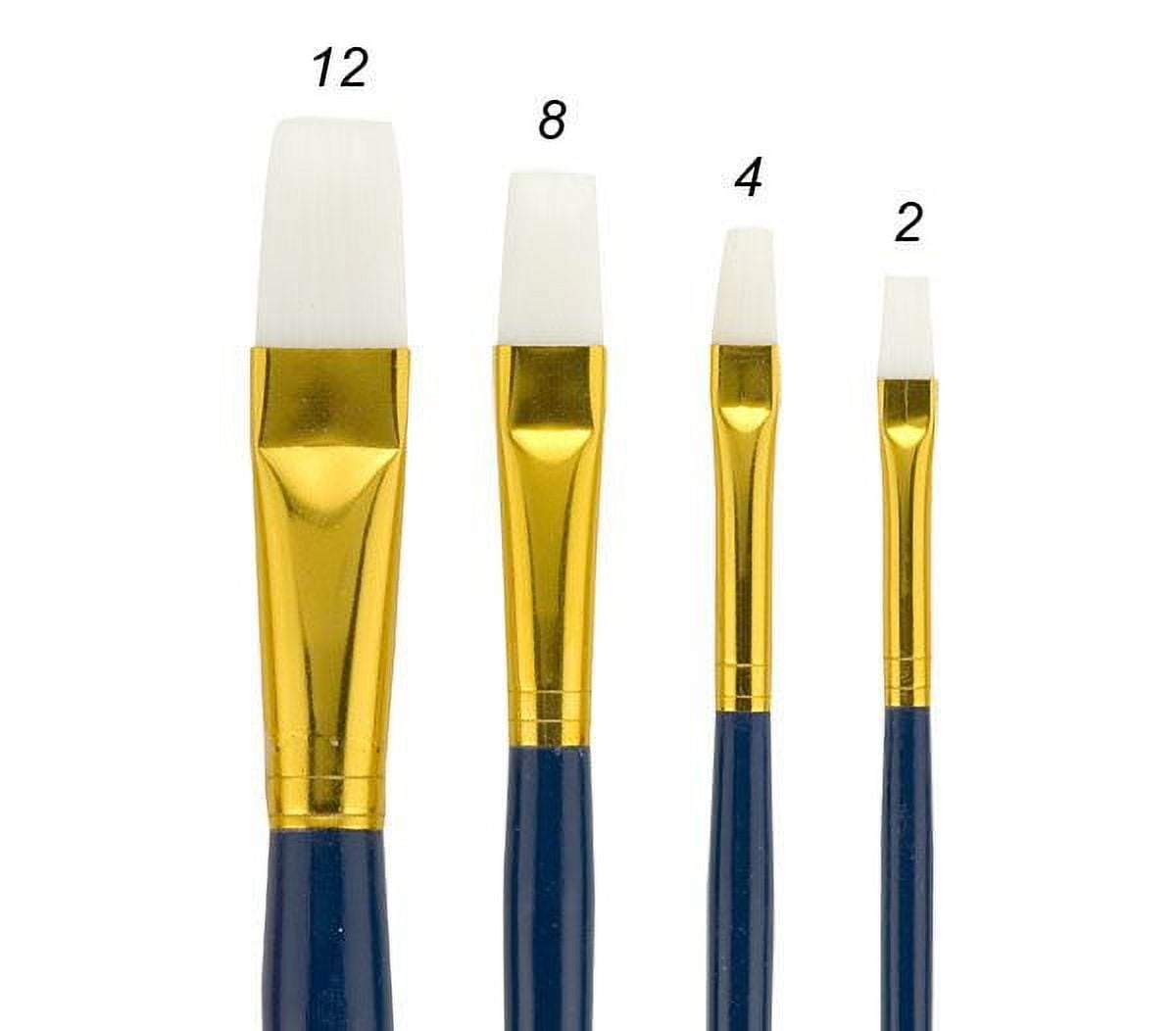 Creative Mark Fundamentals Paint Brush No. 22 Set of 4 - Long Handled For Decorative Arts, Watercolor, Acrylic, Oils, & More! - 12 Pack (48 Pcs)