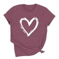 thumbnail image 2 of Womens Valentines T-Shirt Print Graphic Tees Cute Love Heart Shirts Casual Short Sleeve, 2 of 8