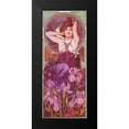 thumbnail image 2 of Vintage Apple Collection 10x18 Black Modern Framed Museum Art Print Titled - Mucha Amethyst, 2 of 5