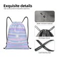thumbnail image 4 of Saiise Striped Gradient Pattern Sports Drawstring Backpack - String Swim Gym Bag with Wet Proof Pocket for Women&Men-Medium, 4 of 6