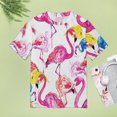 thumbnail image 4 of Flamingo Pattern Women's Short Sleeve Tops Casual Blouses T Shirt, 4 of 6