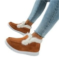 thumbnail image 2 of Senior Comfy Winter Ankle Boots Women, Ladies Sherpa Fuzzy Warm And Comfortable Casual Snow Boots for Women (Brown,42), 2 of 9