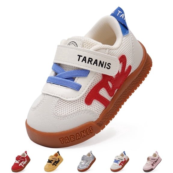 TARANIS Toddler Shoes for Boys and Girls, Non-Slip Breathable Wide Toe Baby Sneakers