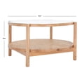 thumbnail image 3 of SAFAVIEH Couture Karyna Contemporary Round Glass Coffee Table, Natural/Clear, 3 of 10