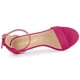 thumbnail image 4 of Sandalias de Tacón de Aguja correa de tobillo Gamuza para Mujer Allegra K Rosa caliente 36, 4 of 6