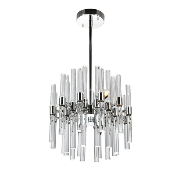 CWI Lighting Miroir 3 Light Transitional Metal Mini Chandelier in Nickel