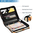 thumbnail image 3 of FORMRS Zipper Binder with Shoulder Strap 2-inch Ring 500 Sheet Capacity File Bag, Orange Checkered Pattern, 3 of 5