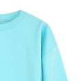 thumbnail image 6 of Splozh Teen Girl Shirts 3-14 Years Girls' Loose Sports Casual Crop Top Casual Fall Winter Cute Shirts,Sky Blue,11-12 Years, 6 of 6
