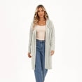 thumbnail image 5 of Brqkzdu Womens Long Cardigan Sweaters Hooded Open Front Oversized Ribbed Knit Cardigan Fall Loose Comfy Sweater Cardigan, 5 of 8