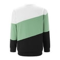 thumbnail image 4 of FAIWAD Long Sleeve Sweatshirts for Women Color Block Round Neck Pullover Tops with Pockets (XX-Large, Mint Green), 4 of 7