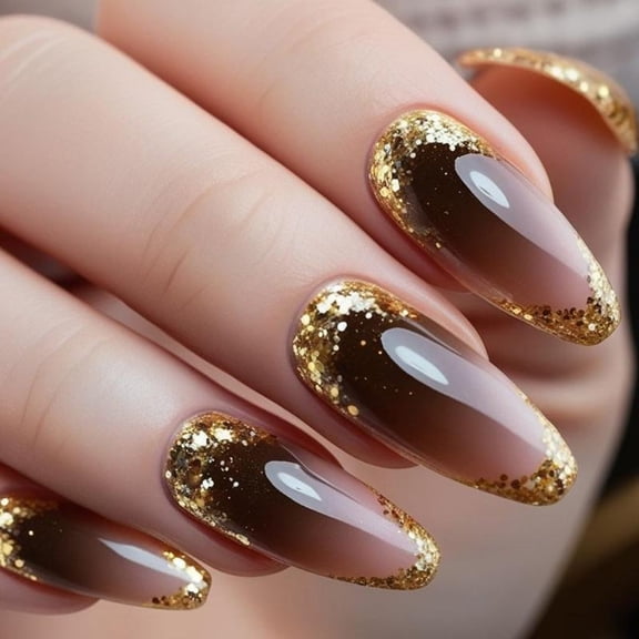 Almond Press On Nail Artificial Nail Glues On Nail French Tips False Nail Gifts